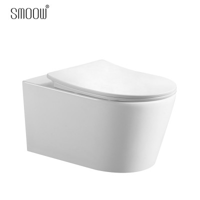 High end  chaozhou high quality european standard ceramic PP cover  wall hung toilet wc for bathroom